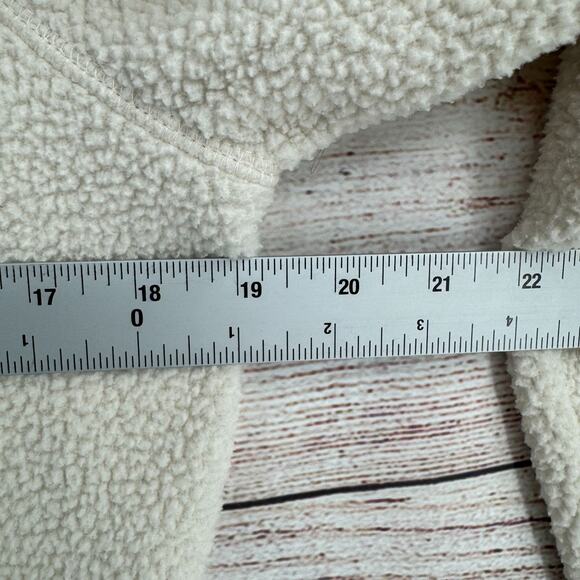 Columbia Hooded Full Zip Sherpa Fleece Jacket Women's Size M Cream/Beige - Picture 6 of 7
